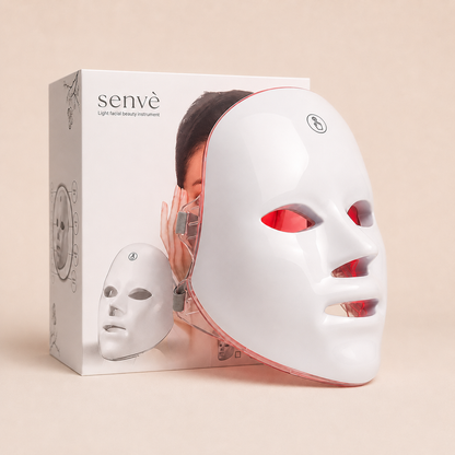 Senvè 7-Color LED Light Therapy Mask with packaging