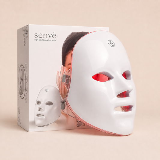 Senvè 7-Color LED Light Therapy Mask with packaging