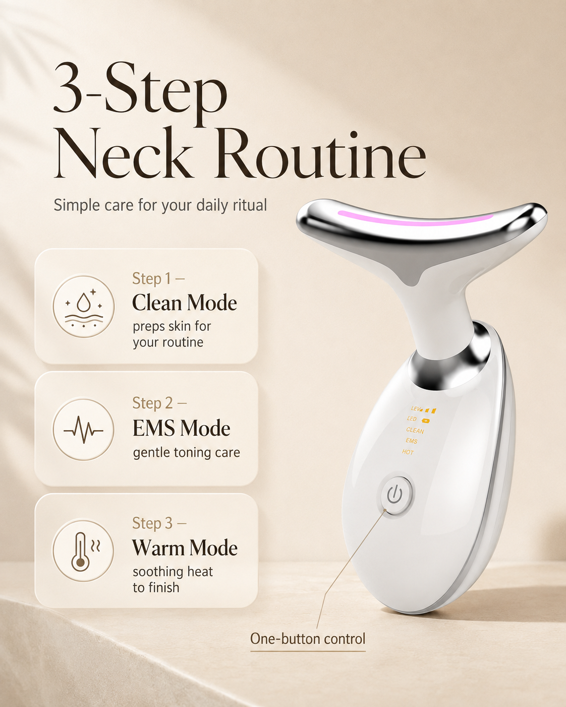 SENVÈ Neck Massager 3-step routine