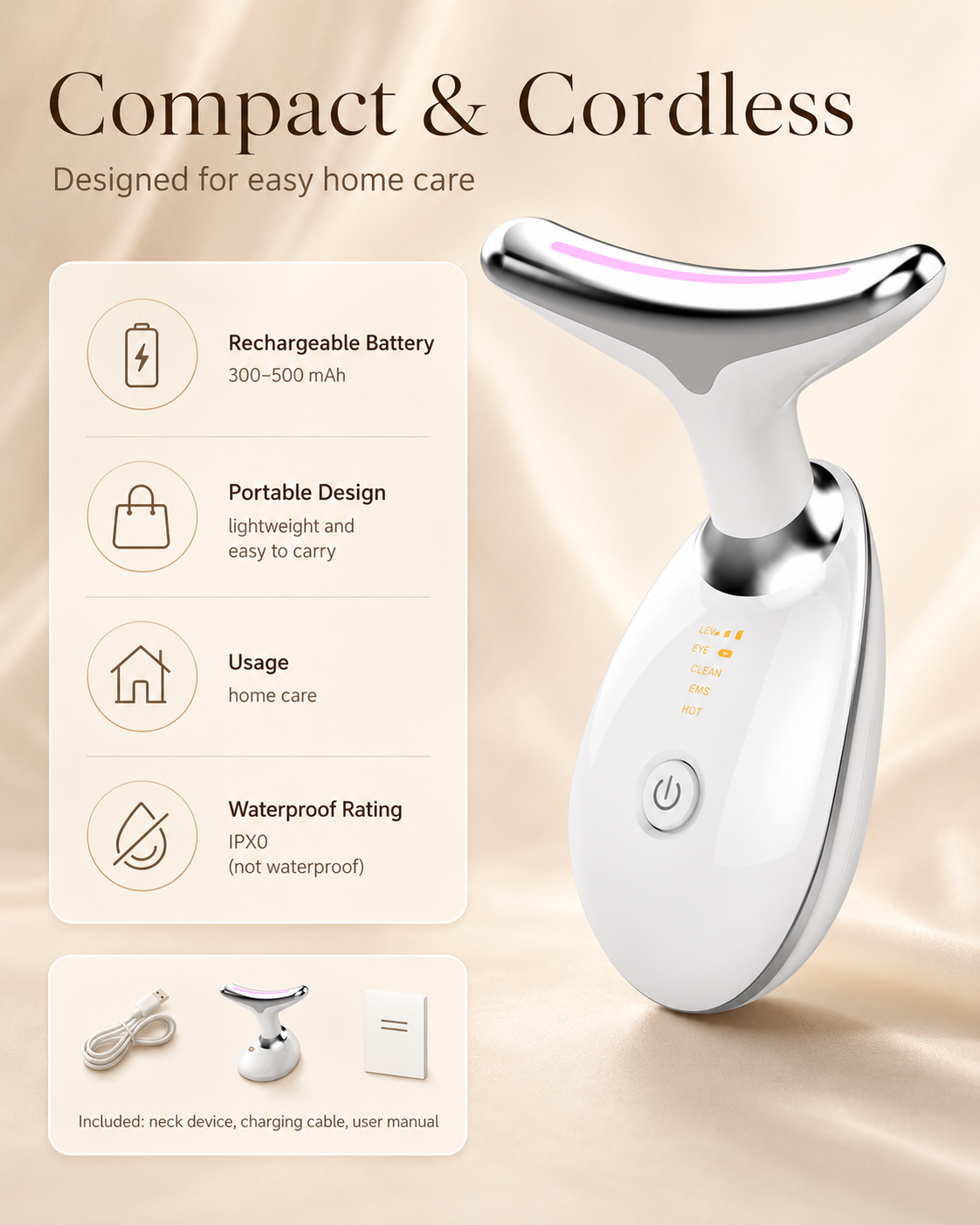 SENVÈ Neck Massager, compact and cordless