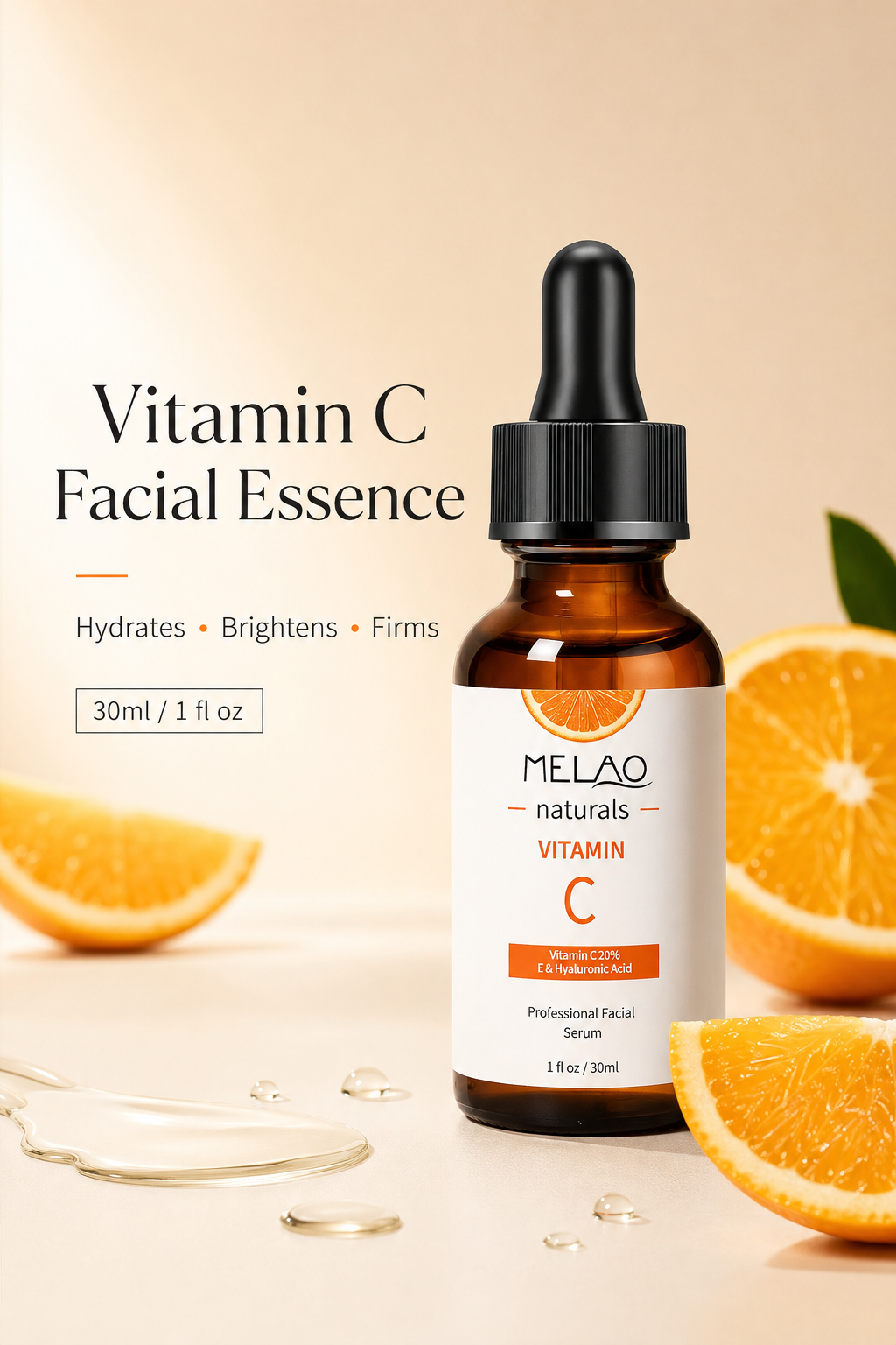 Senvè Vitamin C Brightening Serum, 30ml dropper bottle
